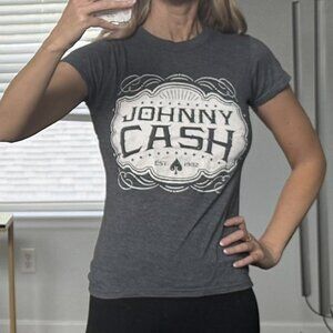 Gray Johnny Cash t-shirt, size small